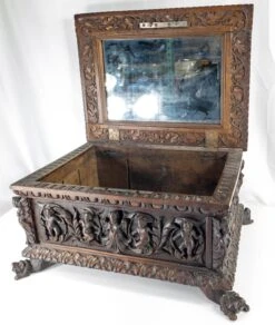 17th Or 18th Century Italian Baroque Carved Cassone Casket Chest Or Box -CHAIRISH Shop 17th or 18th century italian baroque carved cassone casket chest or box 5418