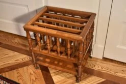 1840s Antique English Baluster And Ring Turned Canterbury -CHAIRISH Shop 1840s antique english baluster and ring turned canterbury 5064