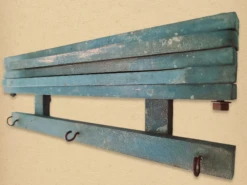 1920s Antique Folding Wall Drying Rack In Original Blue Paint -CHAIRISH Shop 1920s antique folding wall drying rack in original blue paint 9219