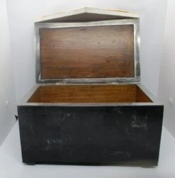 1920s Art Deco Tessellated Stone, Mother Of Pearl, Wood Metal Accent Hinged Box -CHAIRISH Shop 1920s art deco tessellated stone mother of pearl wood metal accent hinged box 8644