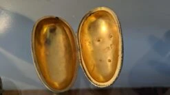 1940s Brass Egg Trinket Box Trimmed With Ormolu -CHAIRISH Shop 1940s brass egg trinket box trimmed with ormolu 9267