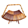 1940s Japanese Folding Basket With Bamboo Handle -CHAIRISH Shop 1940s japanese folding basket with bamboo handle 0936