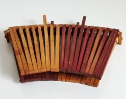 1940s Japanese Folding Basket With Bamboo Handle -CHAIRISH Shop 1940s japanese folding basket with bamboo handle 7069