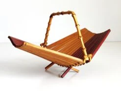 1940s Japanese Folding Basket With Bamboo Handle -CHAIRISH Shop 1940s japanese folding basket with bamboo handle 8848