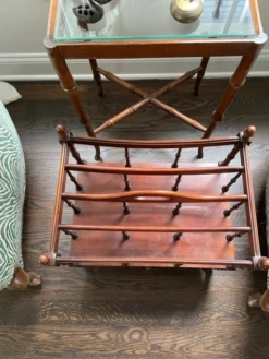 1940s Mid-Century Columbia Manufacturing Company Canterbury Magazine Rack -CHAIRISH Shop 1940s mid century columbia manufacturing company canterbury magazine rack 1814