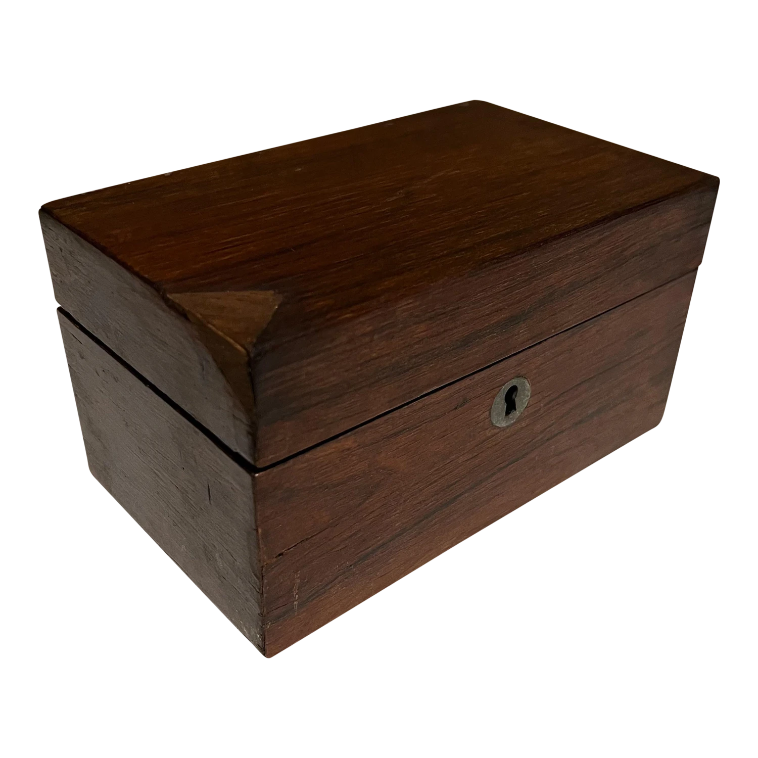 1940s Small Rosewood Keepsake Box Divided Interior Storage 3 1940s Small Rosewood Keepsake Box Divided Interior Storage