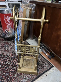 1940s Solid Brass Umbrella Stand -CHAIRISH Shop 1940s solid brass umbrella stand 2304