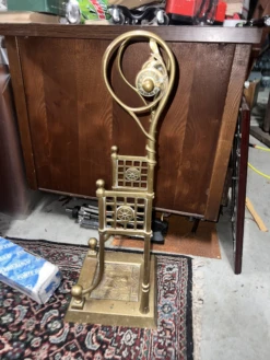 1940s Solid Brass Umbrella Stand -CHAIRISH Shop 1940s solid brass umbrella stand 6354