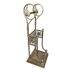 1940s Solid Brass Umbrella Stand