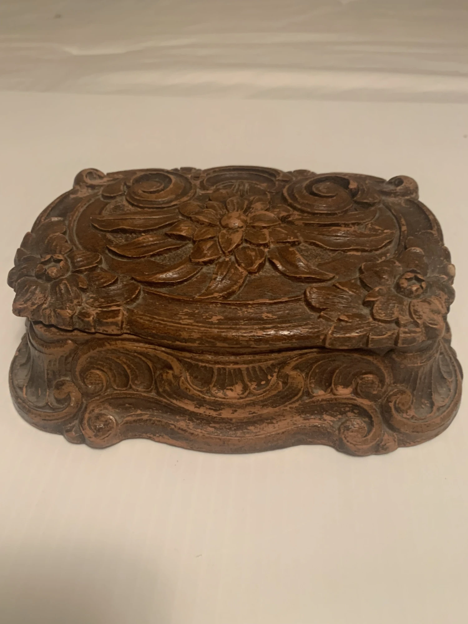 1940s Syroco Carved Wooden Box 10 1940s Syroco Carved Wooden Box - Image 8