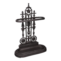 1940s Vintage Art Deco English Iron Decorative Stick Stand