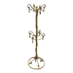 1950s Gold Tassel Iron Coat Rack