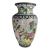 1950s Large Floral Cloisonné Vase Or Umbrella Stand