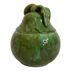 1950s Majolica Style Pear Box By Enchanto Co.