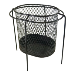 1950s Maurice Duchin Floating Metal Mesh Waste Basket