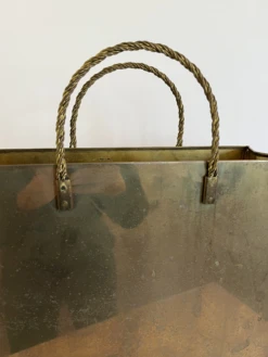 1960s Gio Ponti Style Brass Magazine Rack Or Waste Paper Basket 14 1960s Gio Ponti Style Brass Magazine Rack Or Waste Paper Basket -CHAIRISH Shop 1960s gio ponti style brass magazine rack or waste paper basket 2214