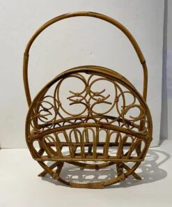 1960s Italian Magazine Holder Bamboo & Rattan Magazine Rack -CHAIRISH Shop 1960s italian magazine holder bamboo and rattan magazine rack 2899