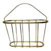 1960s Mid-Century Modern Brass Magazine Rack