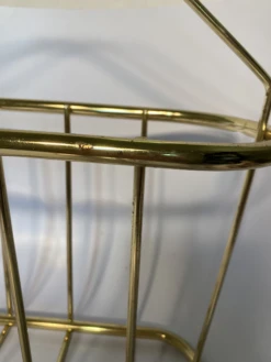 1960s Mid-Century Modern Brass Magazine Rack -CHAIRISH Shop 1960s mid century modern brass magazine rack 7623