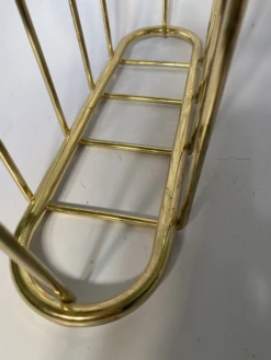 1960s Mid-Century Modern Brass Magazine Rack -CHAIRISH Shop 1960s mid century modern brass magazine rack 9918