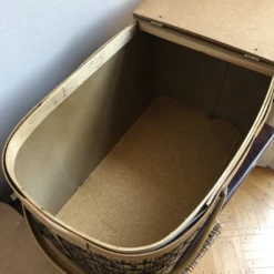 1960s Mid-Century Modern Raffia Picnic Basket -CHAIRISH Shop 1960s mid century modern raffia picnic basket 3090