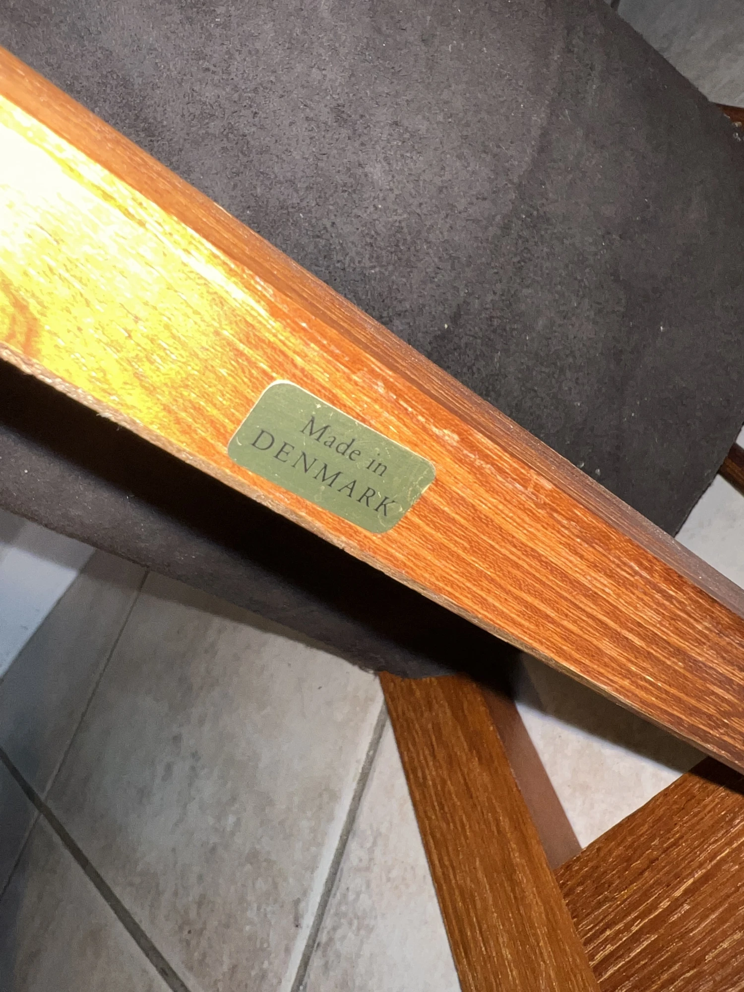 1960s Teak & Suede Leather Magazine Rack, Made In Denmark 6 1960s Teak & Suede Leather Magazine Rack, Made In Denmark - Image 4