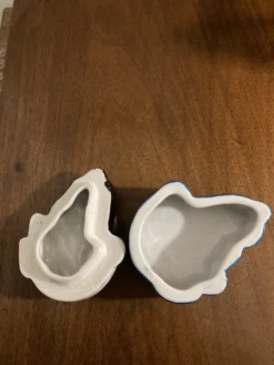 1960s Vintage Blue Two Rabbits Bunny Cat Elephant Trinket Ring Keepsake Box -CHAIRISH Shop 1960s vintage blue two rabbits bunny cat elephant trinket ring keepsake box 1589