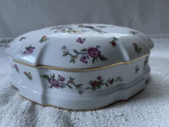 1960s Vintage Limoges France Large Keepsake Oval Box With Lid -CHAIRISH Shop 1960s vintage limoges france large keepsake oval box with lid 8153