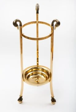 1970s Brass Swan Head Umbrella Or Walking Stick Stand -CHAIRISH Shop 1970s brass swan head umbrella or walking stick stand 0665