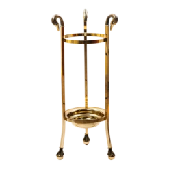 1970s Brass Swan Head Umbrella Or Walking Stick Stand