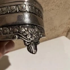 1970s Decorative Keepsake Silver Heart Trinket Box -CHAIRISH Shop 1970s decorative keepsake silver heart trinket box 4236