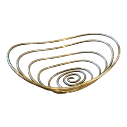 1970s Iconic Modernist Silver Plated Italian Basket Design By Lino Sabattini