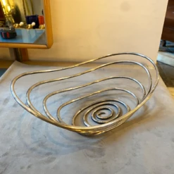 1970s Iconic Modernist Silver Plated Italian Basket Design By Lino Sabattini -CHAIRISH Shop 1970s iconic modernist silver plated italian basket design by lino sabattini 7298