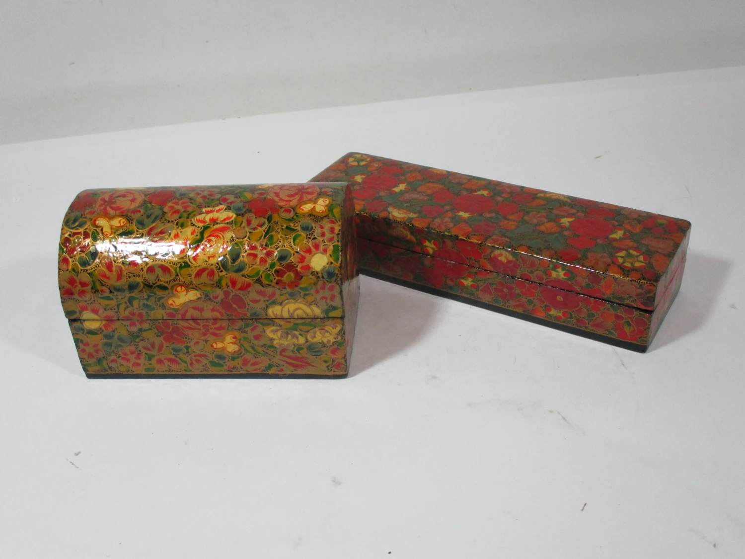 1970s Kashmir Hand Made Boxes - Set Of 2 6 1970s Kashmir Hand Made Boxes - Set Of 2 - Image 4