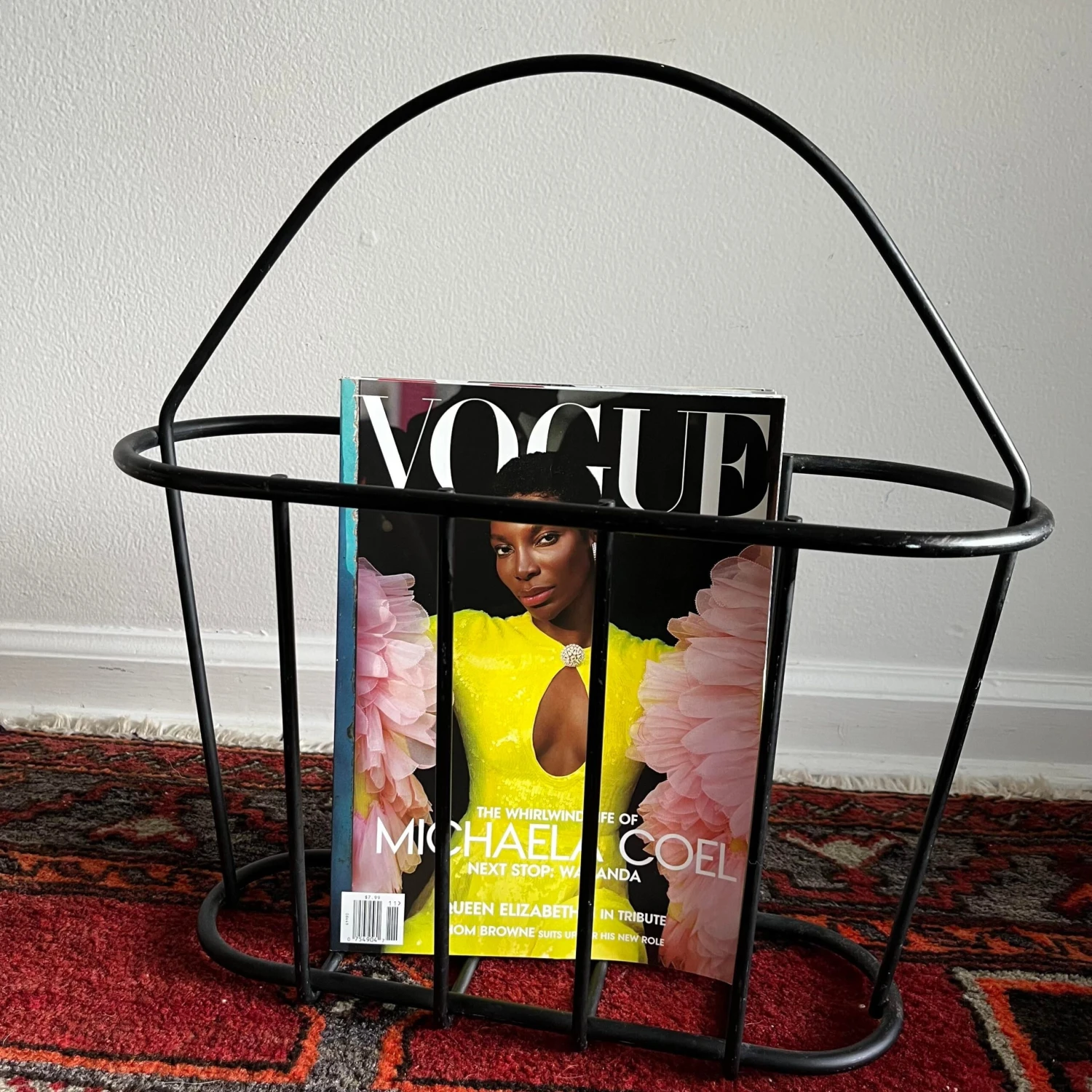 1970s Mid-Century Black Matte Metal Magazine Rack 9 1970s Mid-Century Black Matte Metal Magazine Rack - Image 7