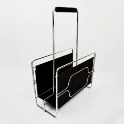 1970s Modernist Metal Newspaper Magazine Stand, E. Höglund Sweden -CHAIRISH Shop 1970s modernist metal newspaper magazine stand e hoglund sweden 0565