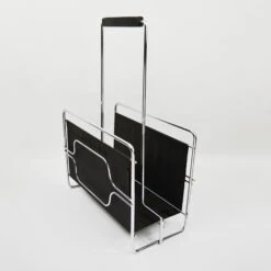 1970s Modernist Metal Newspaper Magazine Stand, E. Höglund Sweden -CHAIRISH Shop 1970s modernist metal newspaper magazine stand e hoglund sweden 1082