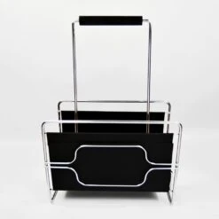 1970s Modernist Metal Newspaper Magazine Stand, E. Höglund Sweden -CHAIRISH Shop 1970s modernist metal newspaper magazine stand e hoglund sweden 1299