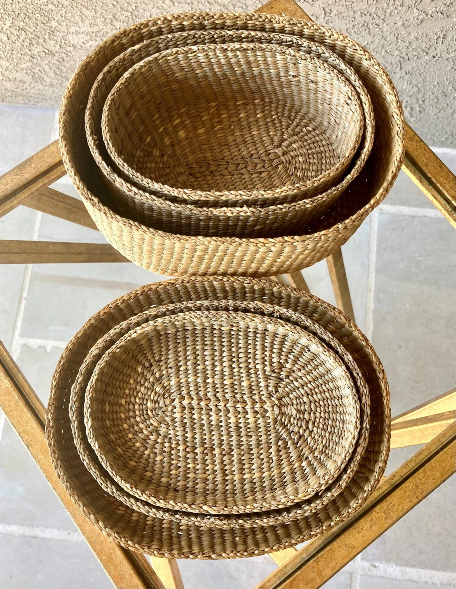 1970s Nesting Lidded Oblong Handwoven Grass Baskets - Set Of 3 11 1970s Nesting Lidded Oblong Handwoven Grass Baskets - Set Of 3 - Image 9