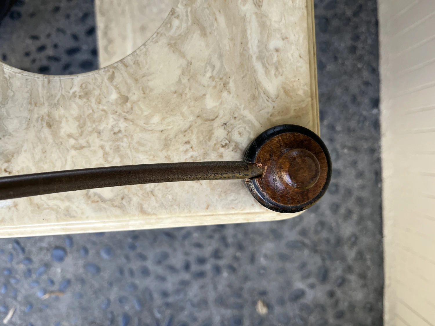 1970s Vintage Marble Umbrella & Plant Stand 10 1970s Vintage Marble Umbrella & Plant Stand - Image 8