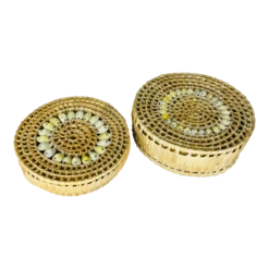 1970s Vintage Nesting Shelled Baskets- A Pair