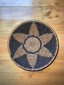 1980s African Hand-Made Woven Basket -CHAIRISH Shop 1980s african hand made woven basket 6105