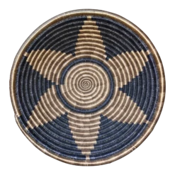 1980s African Hand-Made Woven Basket