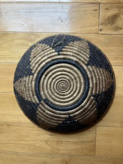 1980s African Hand-Made Woven Basket -CHAIRISH Shop 1980s african hand made woven basket 7616