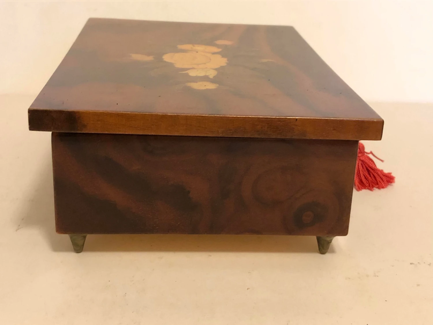 1980s Arabesque Italian Hand Crafted Inlaid Wood Jewelry Box 4 1980s Arabesque Italian Hand Crafted Inlaid Wood Jewelry Box - Image 2