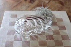 MIKASA 1980s Art Deco Style Crystal Shell Dish/Box -CHAIRISH Shop 1980s art deco style crystal shell dishbox 2949