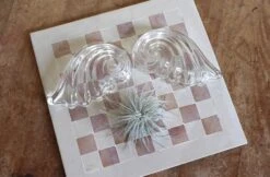 MIKASA 1980s Art Deco Style Crystal Shell Dish/Box -CHAIRISH Shop 1980s art deco style crystal shell dishbox 8894