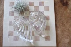 MIKASA 1980s Art Deco Style Crystal Shell Dish/Box -CHAIRISH Shop 1980s art deco style crystal shell dishbox 9946