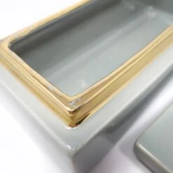 1980s Gray And Gold Decorative Ceramic Box By Jaru Of California -CHAIRISH Shop 1980s gray and gold decorative ceramic box by jaru of california 5228