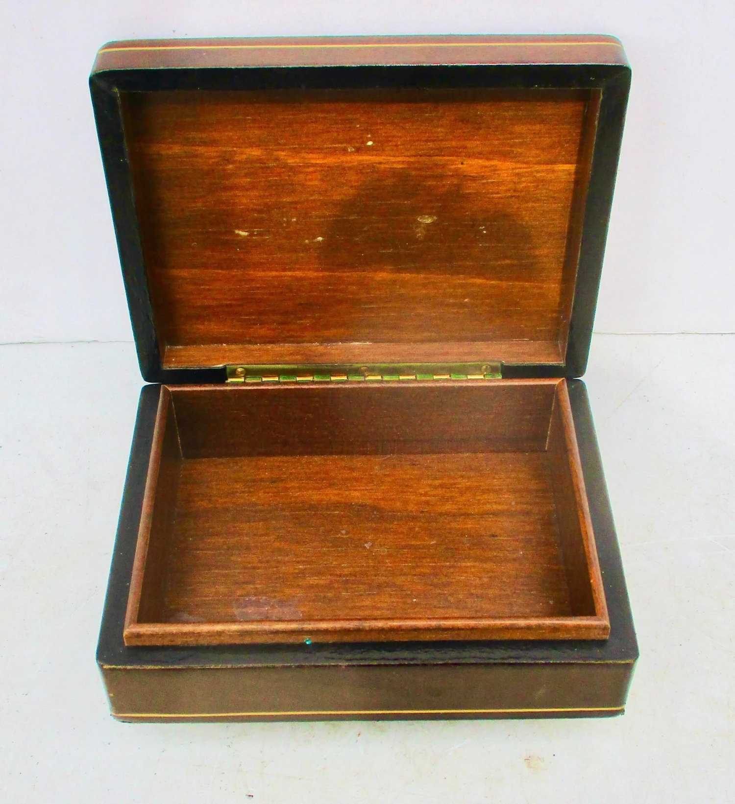 1980s Marble Specimen Leather Vanity Box Italian 4 1980s Marble Specimen Leather Vanity Box Italian - Image 2